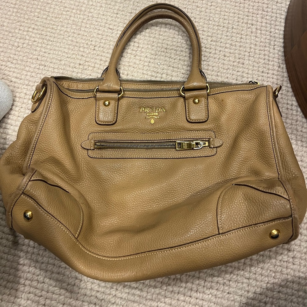 Prada Vitello Daino Shopping Satchel